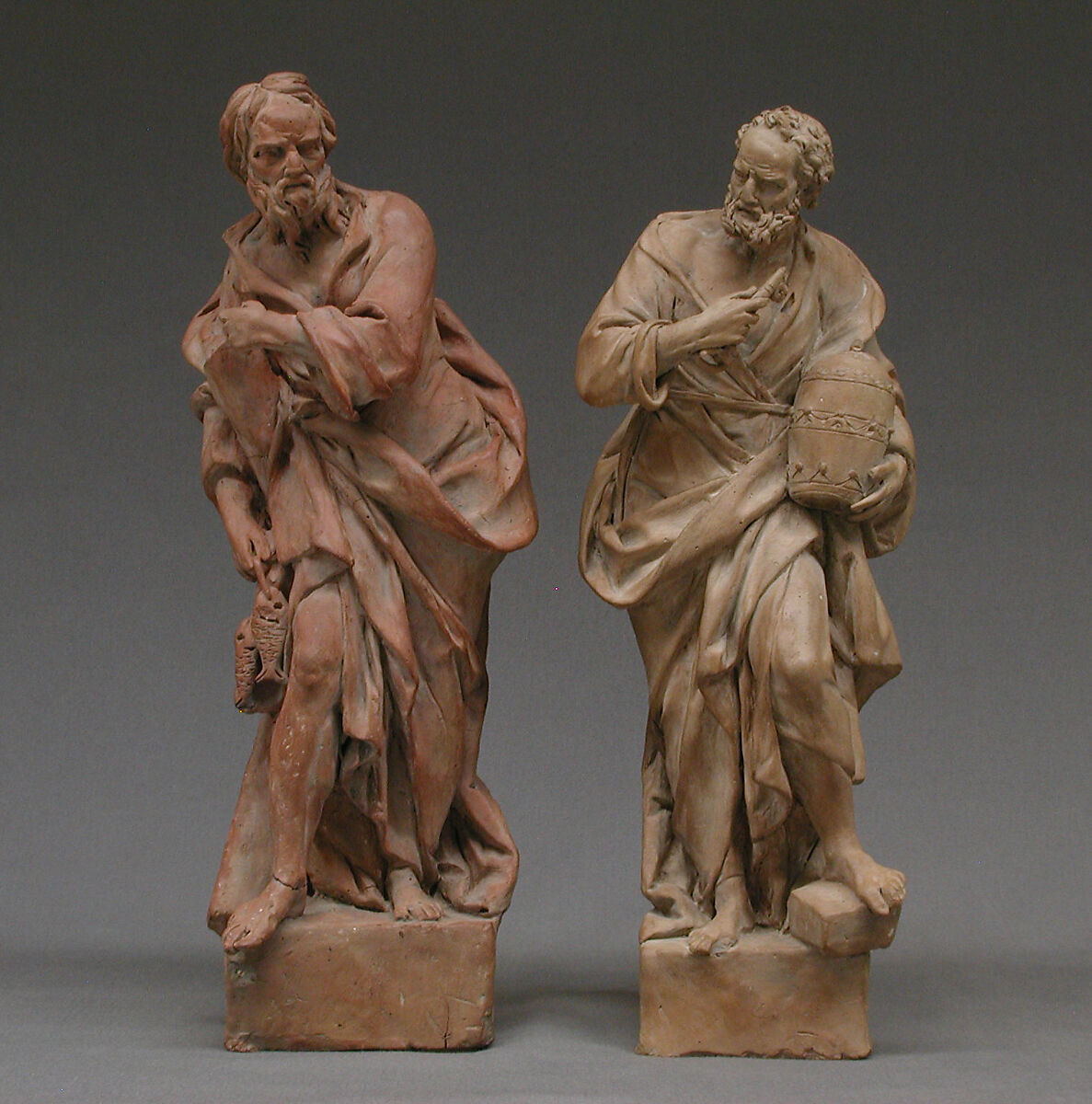 Saint Peter, Probably by Giuseppe Picano (1732–1810), Terracotta, traces of ground or white wash, Italian, Naples