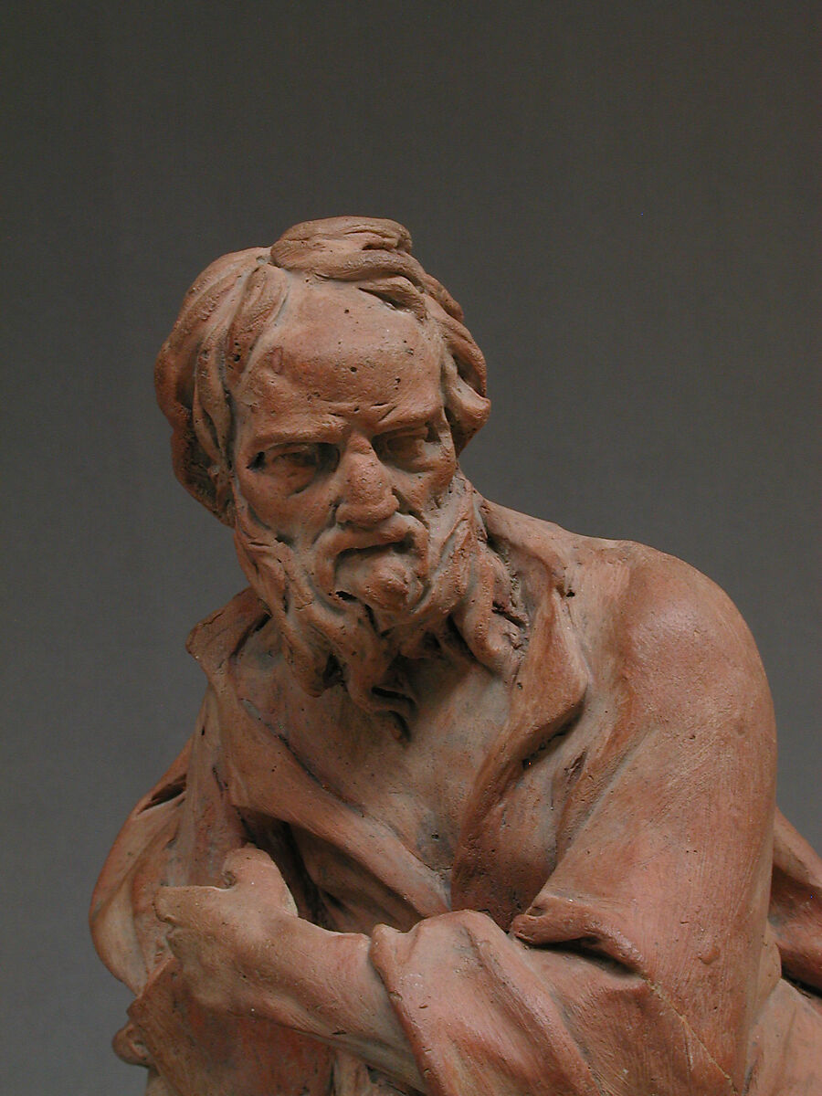 Saint Andrew, Probably by Giuseppe Picano (1732–1810), Terracotta, traces of ground or white wash, Italian, Naples