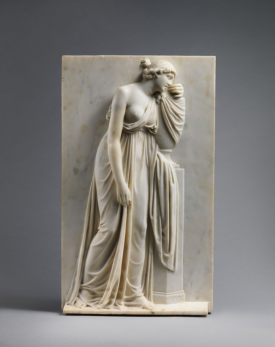 Artemisia in Mourning, Philipp Jakob Scheffauer (German, 1756–1808), Marble, German, Stuttgart 