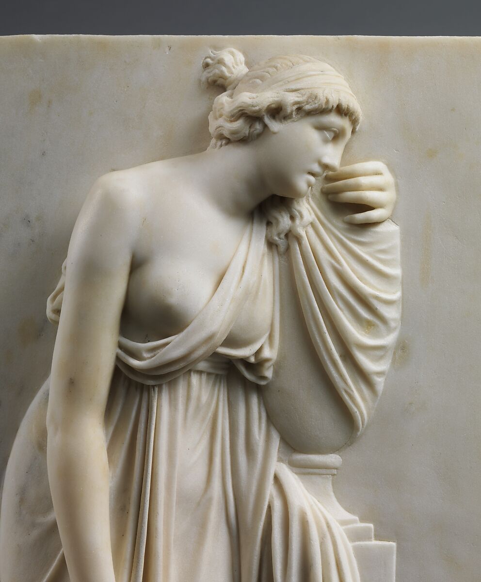 Artemisia in Mourning, Philipp Jakob Scheffauer (German, 1756–1808), Marble, German, Stuttgart