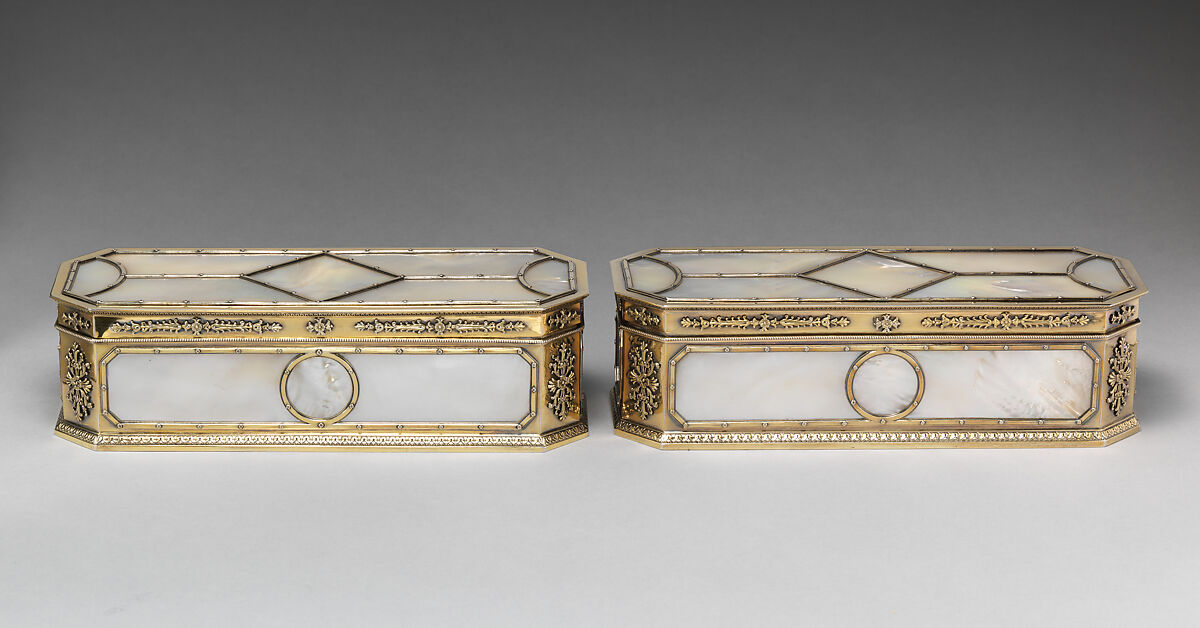 Rectangular box, André Aucoc, Silver gilt, mother-of-pearl, French (Paris)
