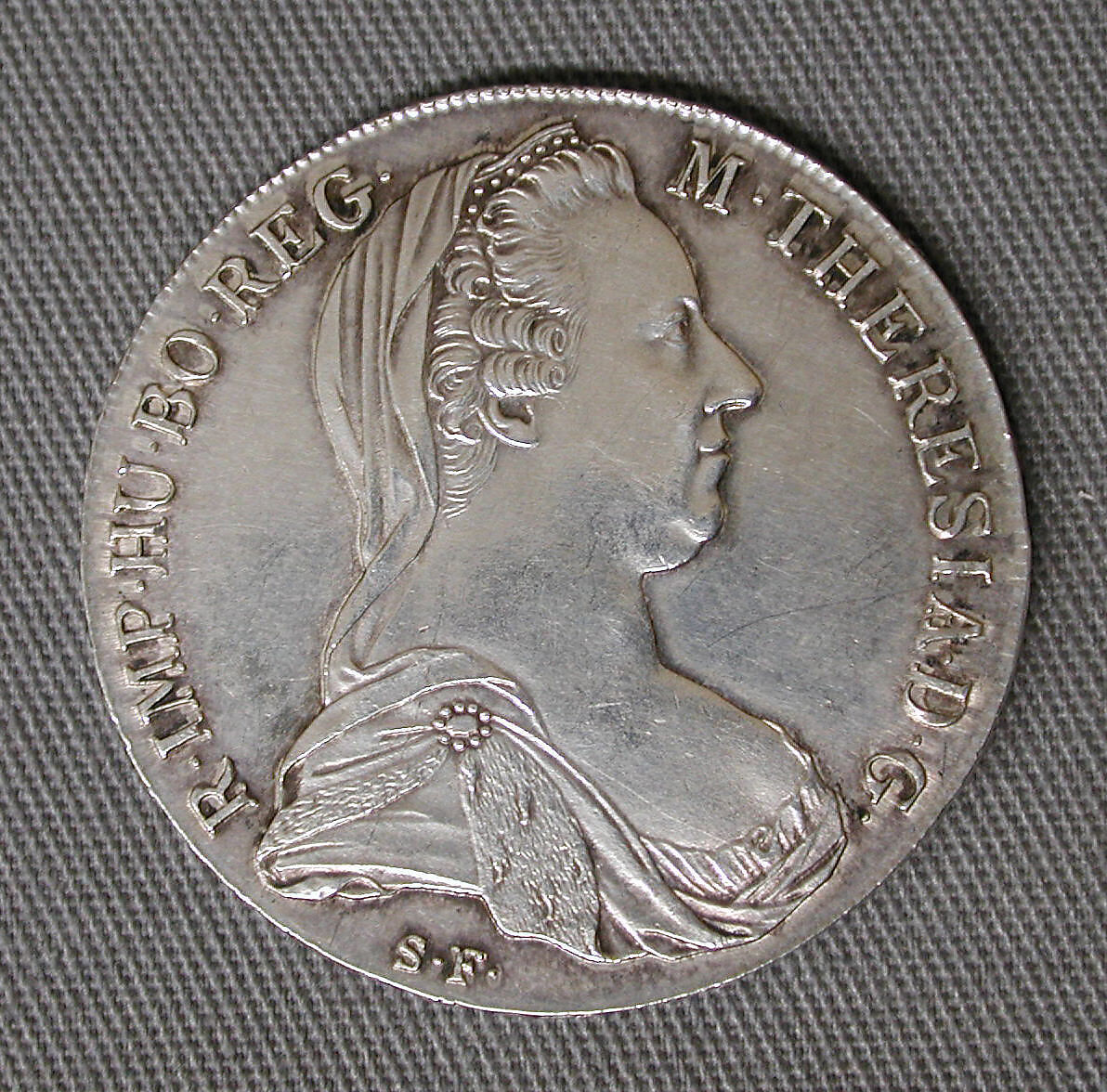 Thaler of Empress Maria Theresa, Günzburg Mint, Silver, Austrian 