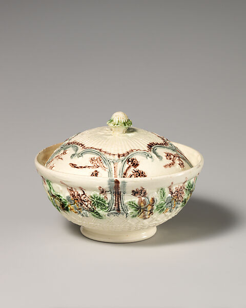 Sugar bowl, Style of Whieldon and Wedgwood (1754–1759), Lead-glazed earthenware, British, Staffordshire 
