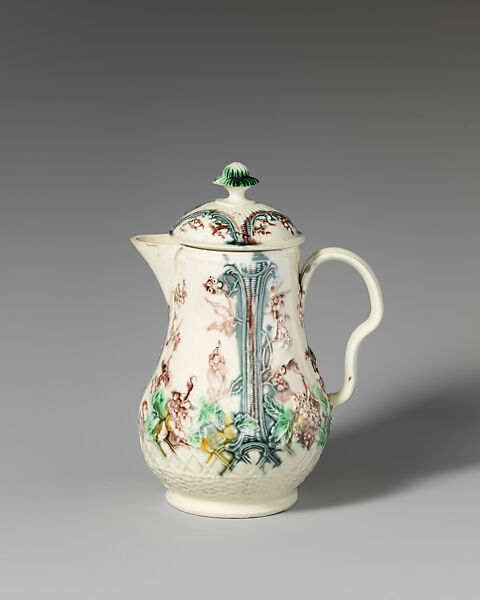 Milk jug with cover, Style of Whieldon and Wedgwood (1754–1759), Lead-glazed earthenware, British, Staffordshire 