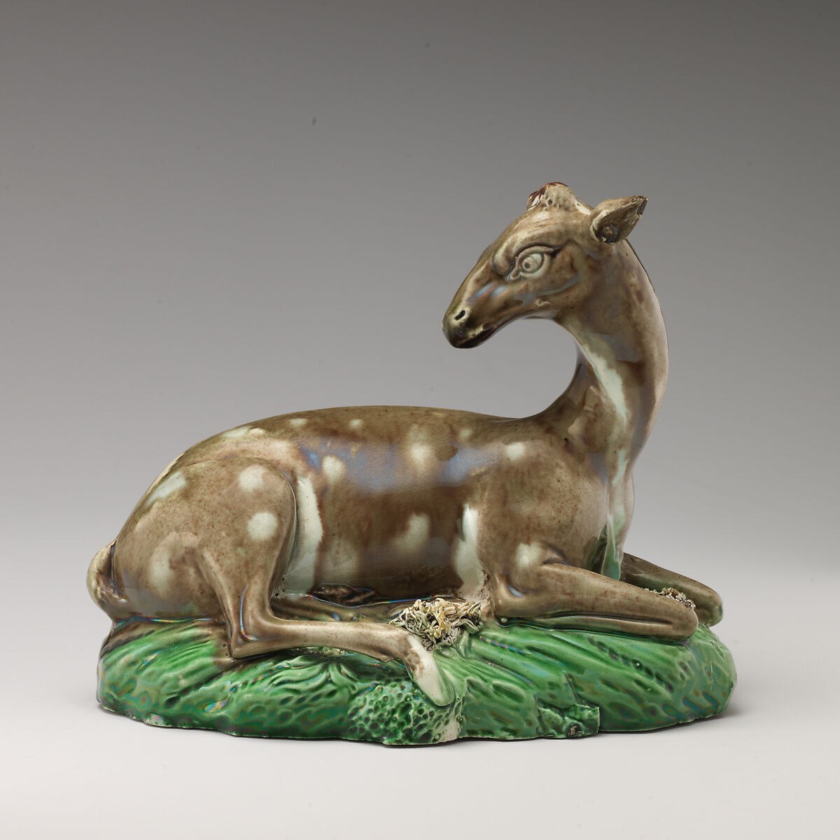 Hind (one of a pair), Ralph Wood the Younger (British, Burslem 1748–1795 Burslem), Lead-glazed earthenware, British, Burslem, Staffordshire 