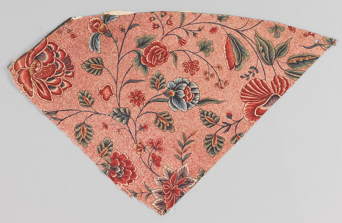 Fragment of Indian chintz, Cotton, Indian, for export market 