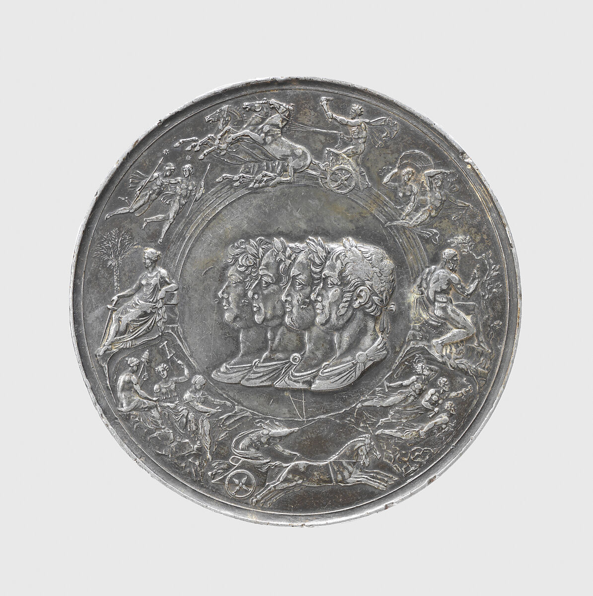 The Waterloo Medal, Benedetto Pistrucci (Italian, 1783–1855, active England), Lead, British 