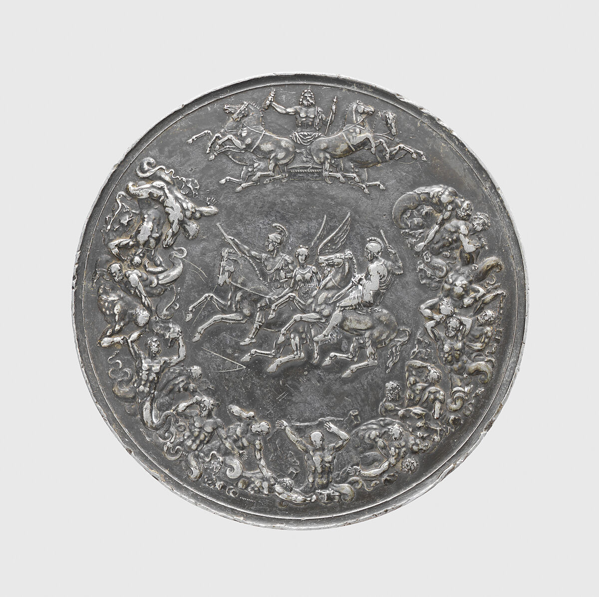 The Waterloo Medal, Benedetto Pistrucci (Italian, 1783–1855, active England), Lead, British