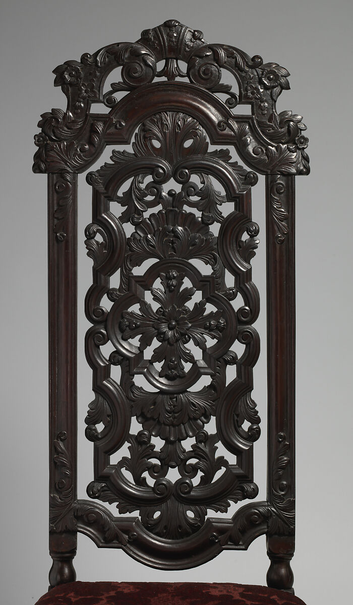 Chair (one of a pair), Walnut, cane, British