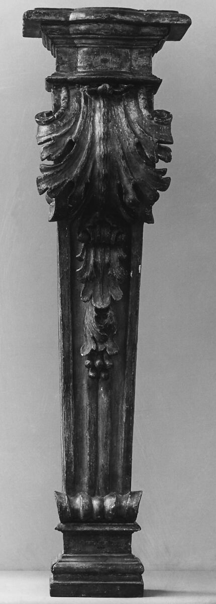 Wall pedestal (one of a pair), Poplar, Italian 