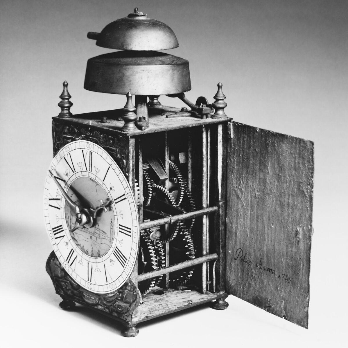 Clock movement, Clockmaker: Filippo Polvini (recorded 1745–48), Brass, iron, Italian, Ancona