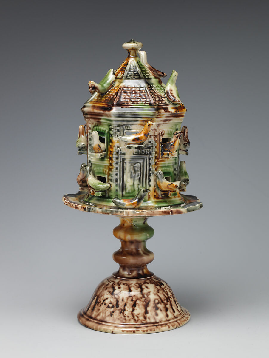 Dovecote (one of a pair), Style of Whieldon type, Lead-glazed earthenware (creamware), British, Staffordshire 