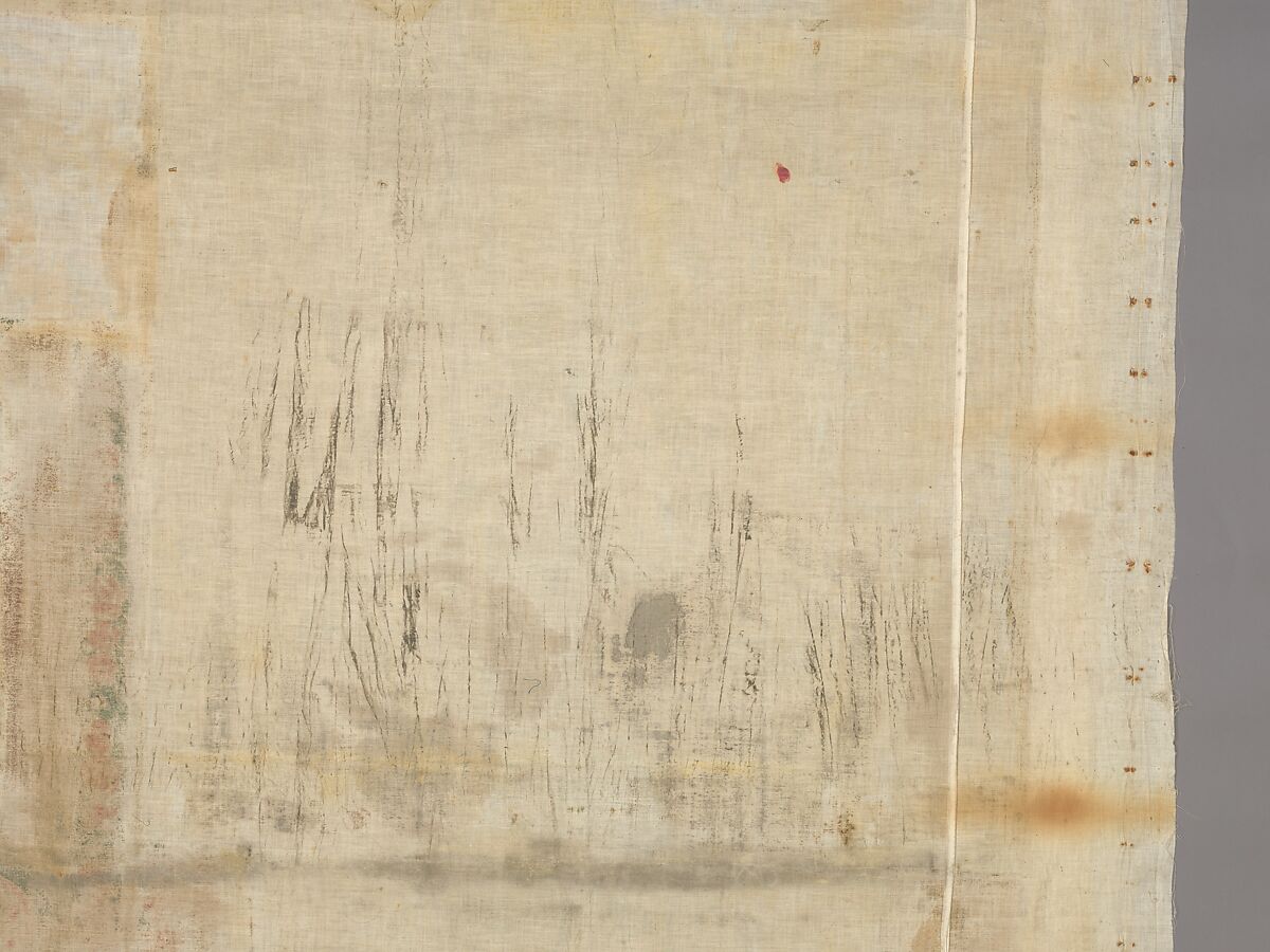 Chintz wall panel, Style of Jean Berain (French, Saint-Mihiel 1640–1711 Paris), Resist dyed and painted cotton, Indian, Coromandel Coast