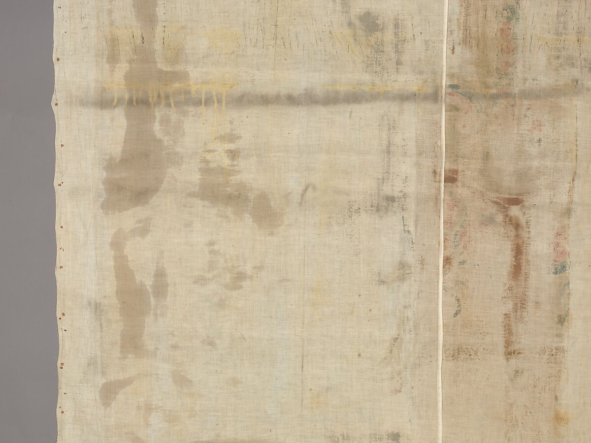 Chintz wall panel, Style of Jean Berain (French, Saint-Mihiel 1640–1711 Paris), Resist dyed and painted cotton, Indian, Coromandel Coast