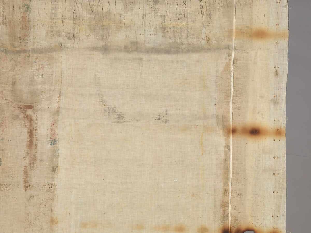 Chintz wall panel, Style of Jean Berain (French, Saint-Mihiel 1640–1711 Paris), Resist dyed and painted cotton, Indian, Coromandel Coast