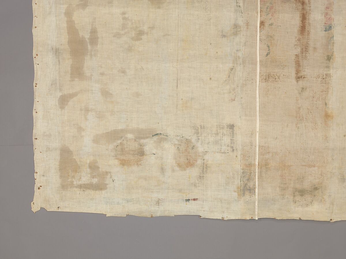 Chintz wall panel, Style of Jean Berain (French, Saint-Mihiel 1640–1711 Paris), Resist dyed and painted cotton, Indian, Coromandel Coast