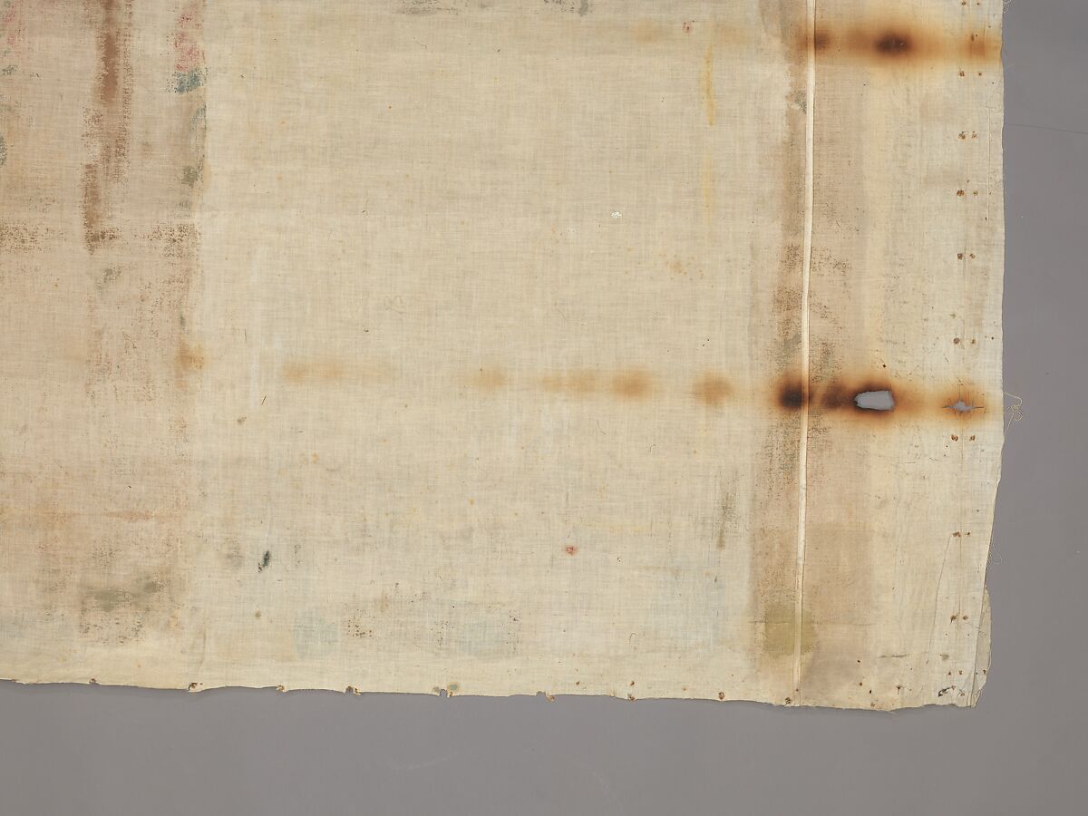 Chintz wall panel, Style of Jean Berain (French, Saint-Mihiel 1640–1711 Paris), Resist dyed and painted cotton, Indian, Coromandel Coast