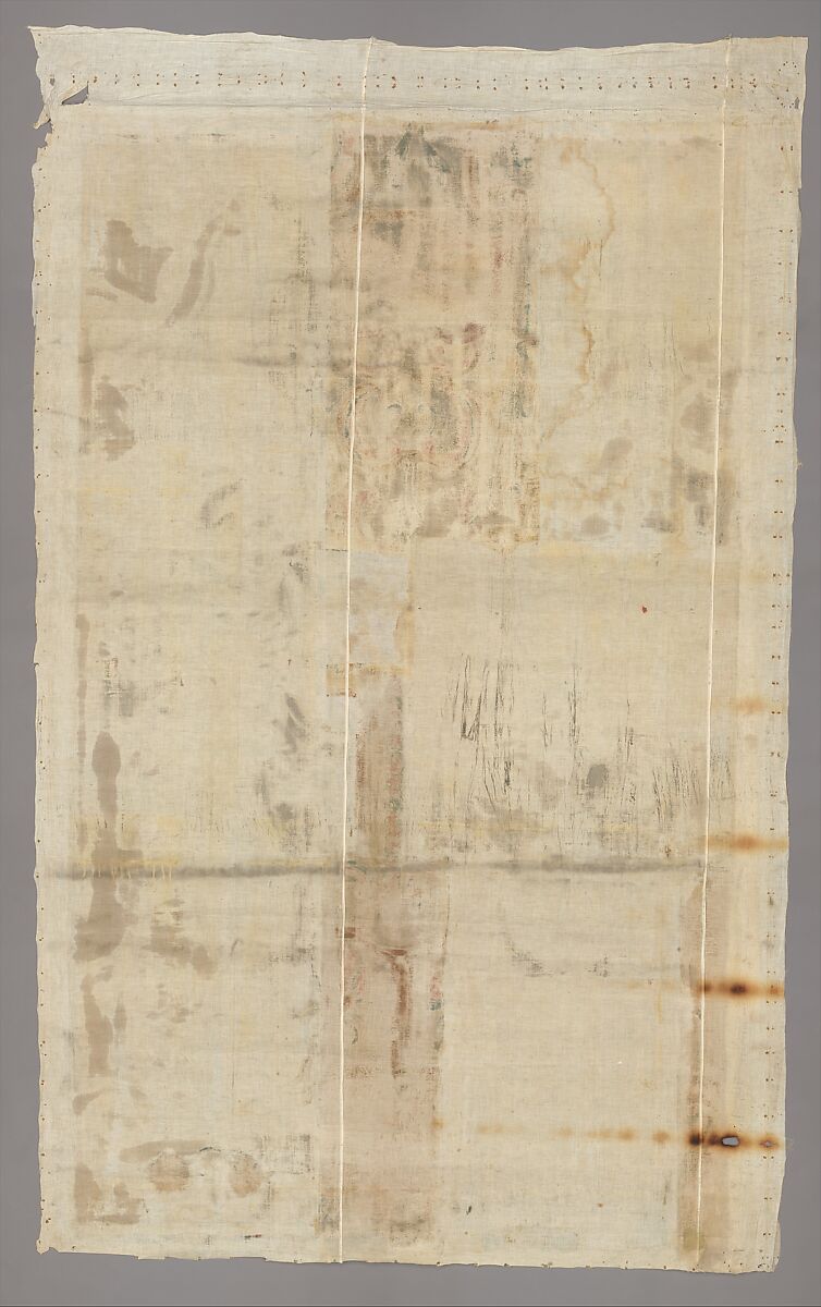 Chintz wall panel, Style of Jean Berain (French, Saint-Mihiel 1640–1711 Paris), Resist dyed and painted cotton, Indian, Coromandel Coast