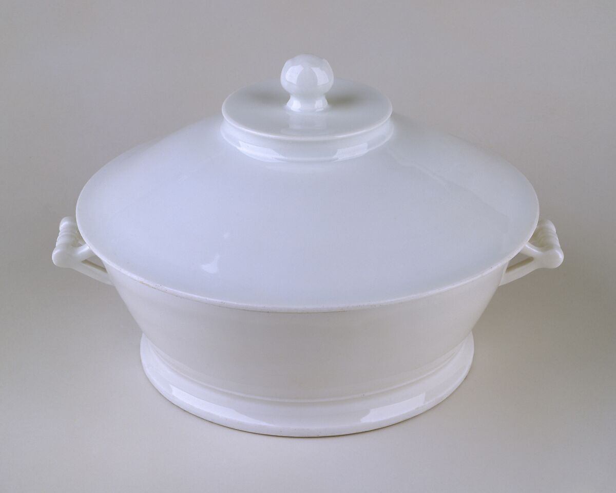 Covered dish, Tucker and Hemphill (1831–37), Porcelain, American 