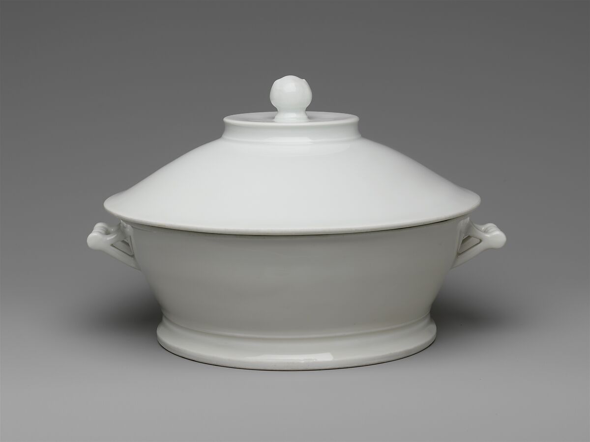 Covered dish, Tucker and Hemphill (1831–37), Porcelain, American