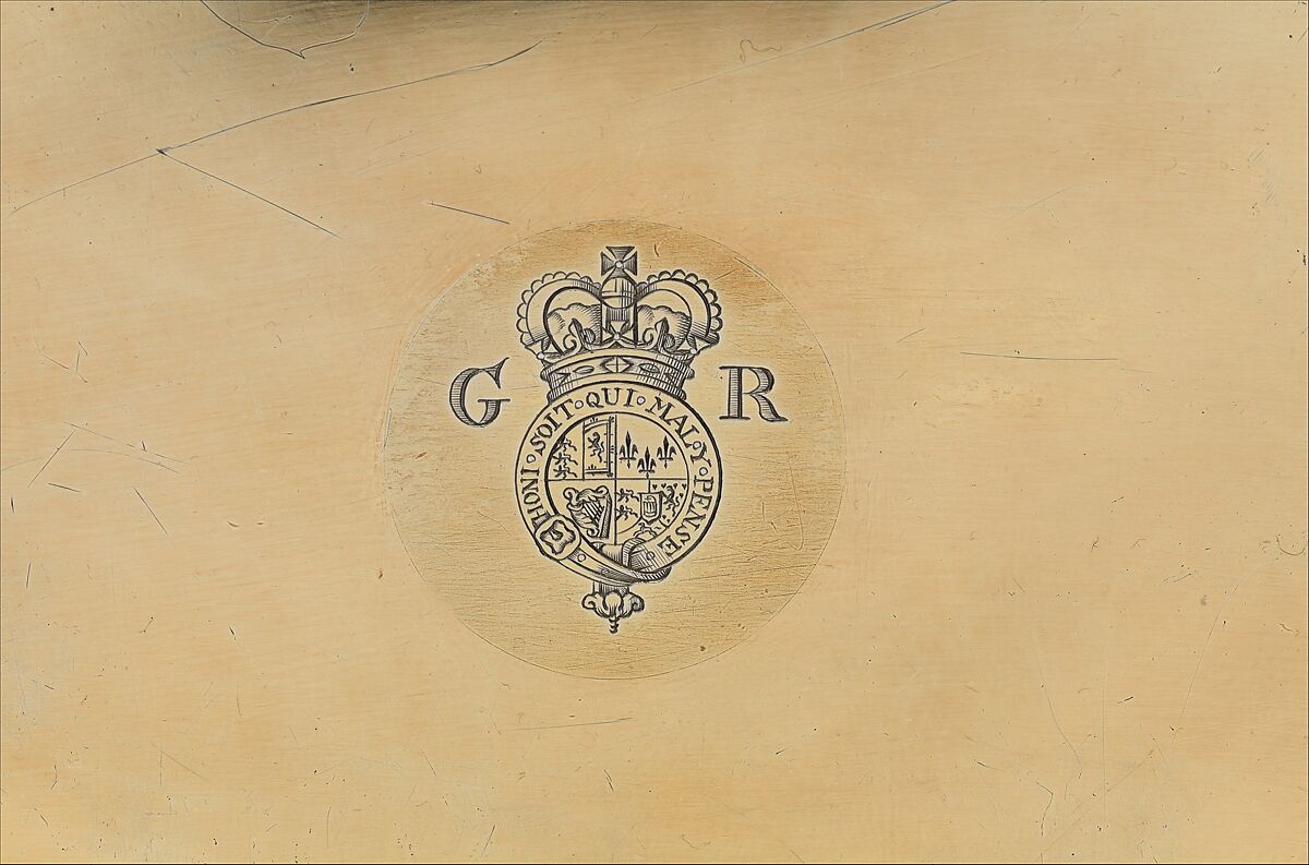 Dish (one of a pair) (part of a set), Lewis Mettayer (British, active 1700–died 1740), Silver gilt, British, London