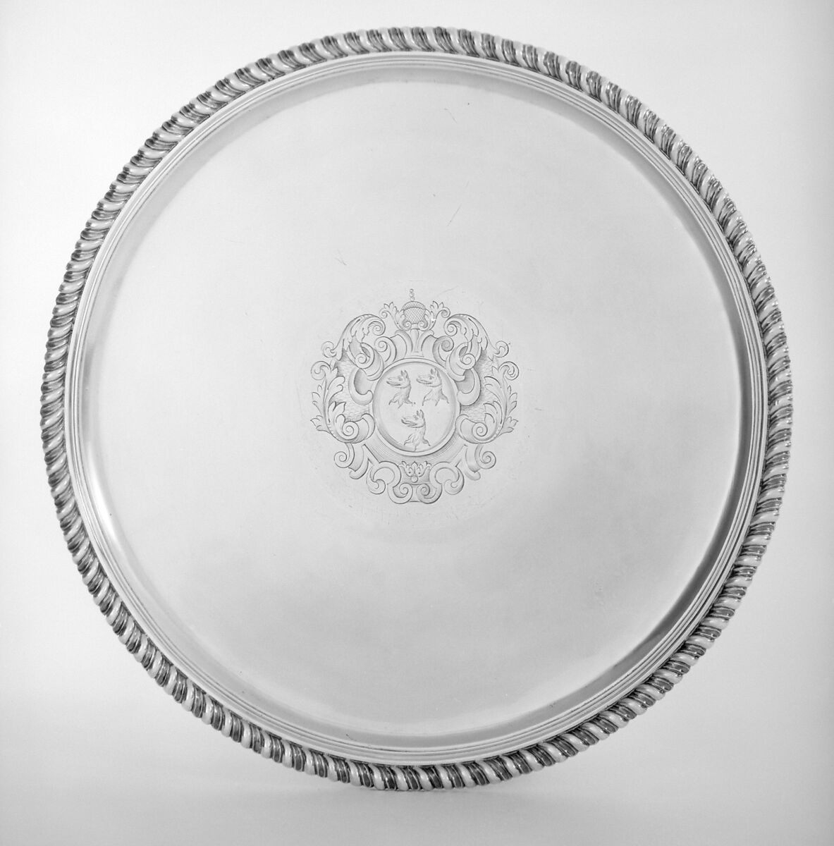 Salver (one of a pair), Andrew Moore (free 1664), Silver gilt, British, London 