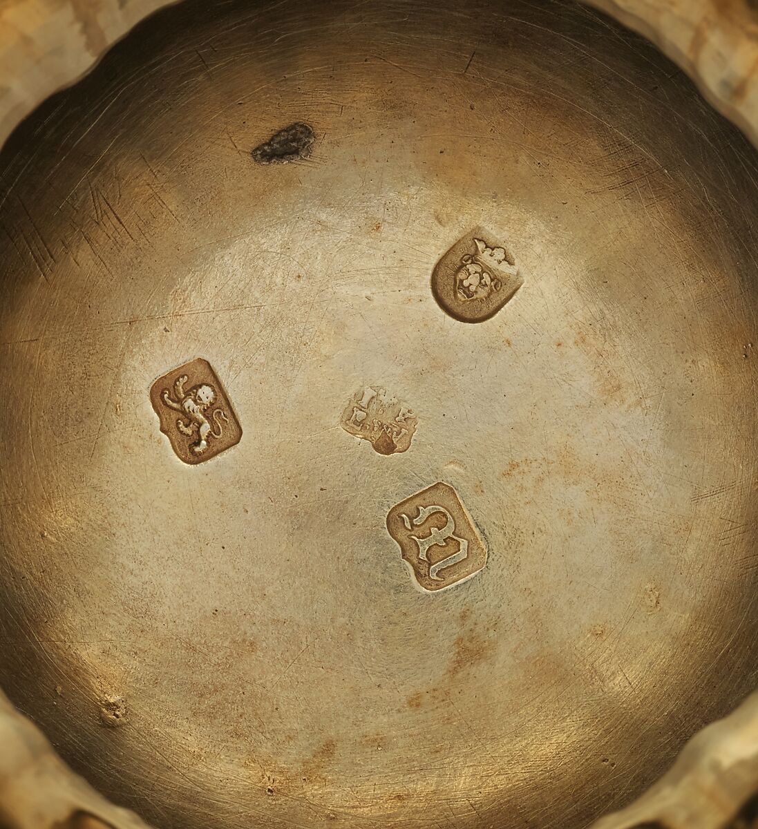 Cup with cover and stand (one of a pair), John Parker (British, active 1759–77), Silver-gilt, British, London