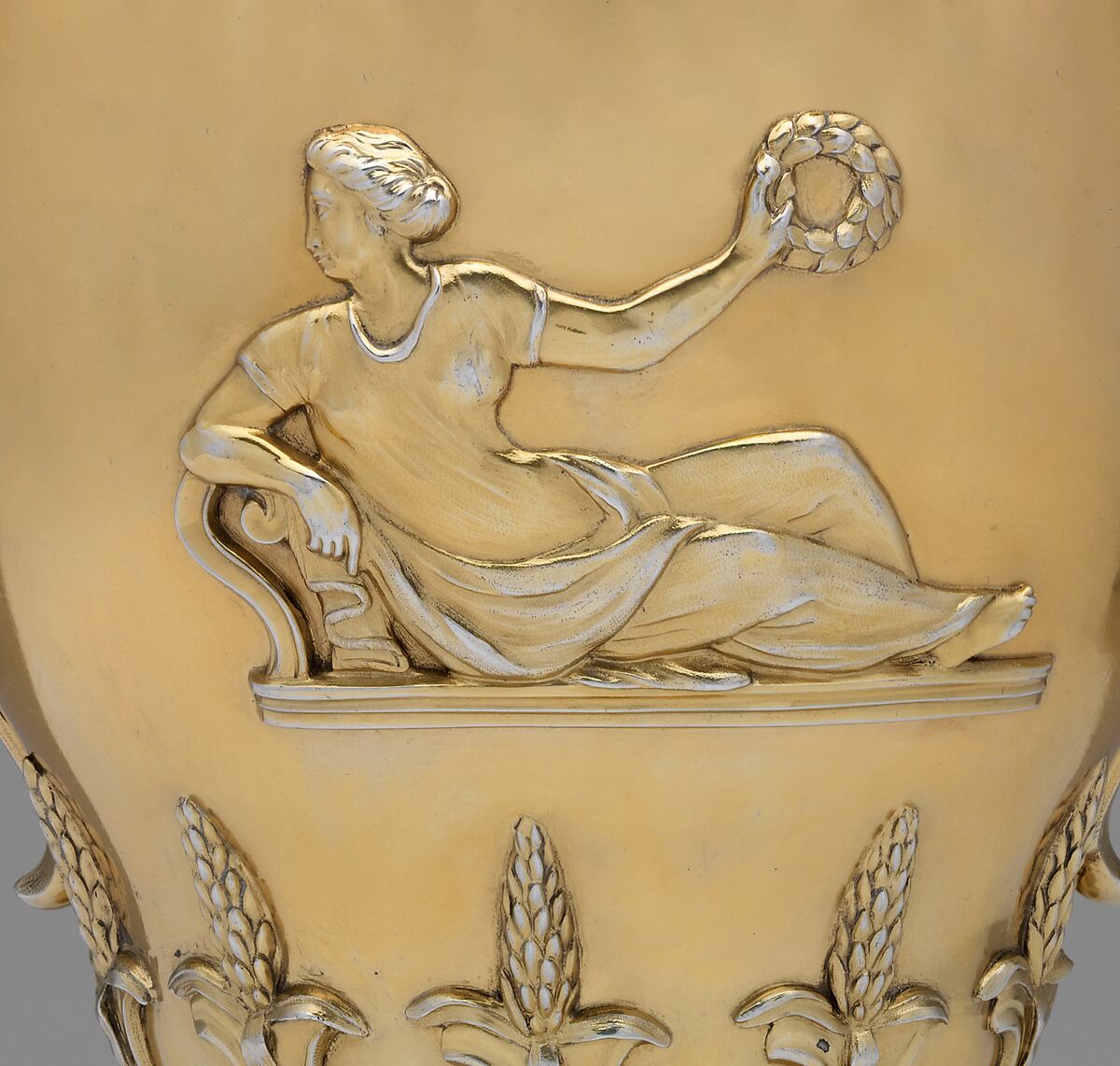 Cup with cover and stand (one of a pair), John Parker (British, active 1759–77), Silver-gilt, British, London