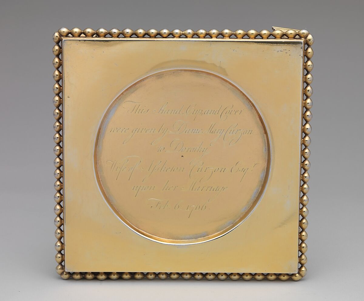 Cup with cover and stand (one of a pair), John Parker (British, active 1759–77), Silver-gilt, British, London