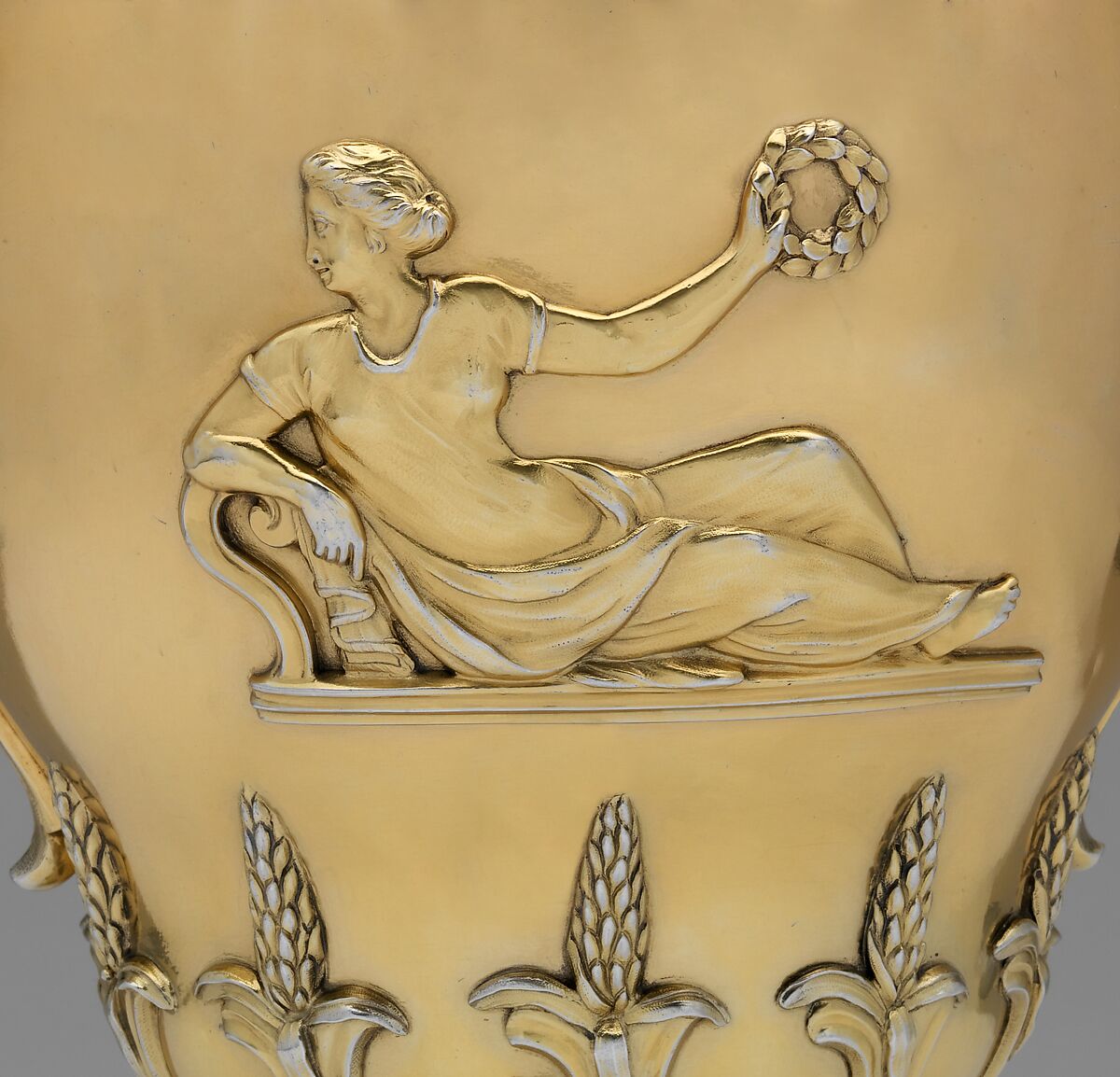 Cup with cover and stand (one of a pair), John Parker (British, active 1759–77), Silver-gilt, British, London
