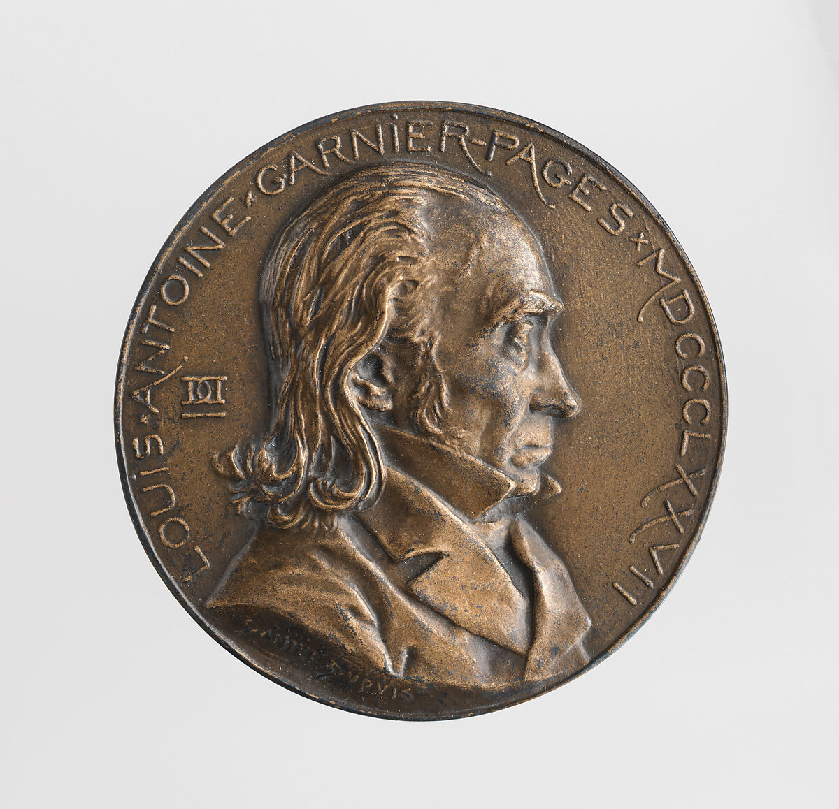 Louis-Antoine Garnier-Pages, Medalist: Daniel Jean-Baptiste Dupuis (French, 1849–1899), Bronze, French 