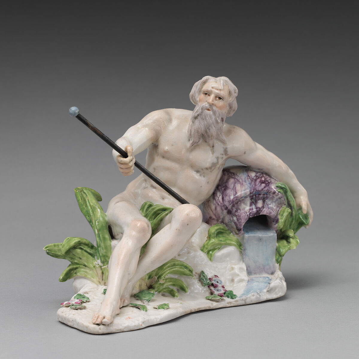 River God, Chelsea Porcelain Manufactory (British, 1745–1784, Red Anchor Period, ca. 1753–58), Soft-paste porcelain, British, Chelsea 