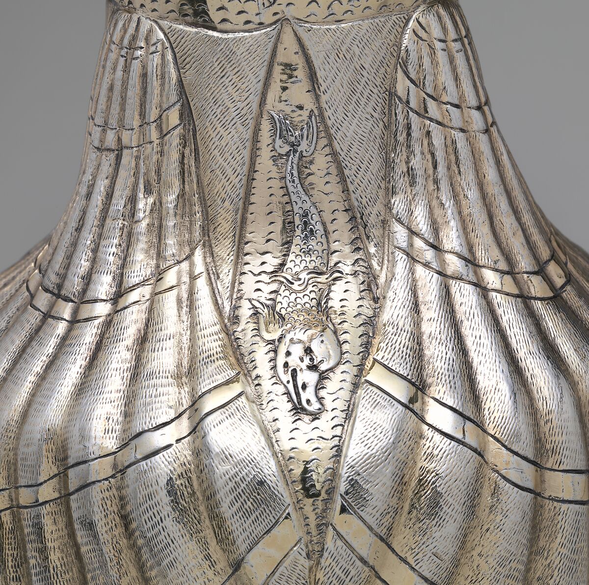 Flagon (one of a pair), Gilded silver, British, London