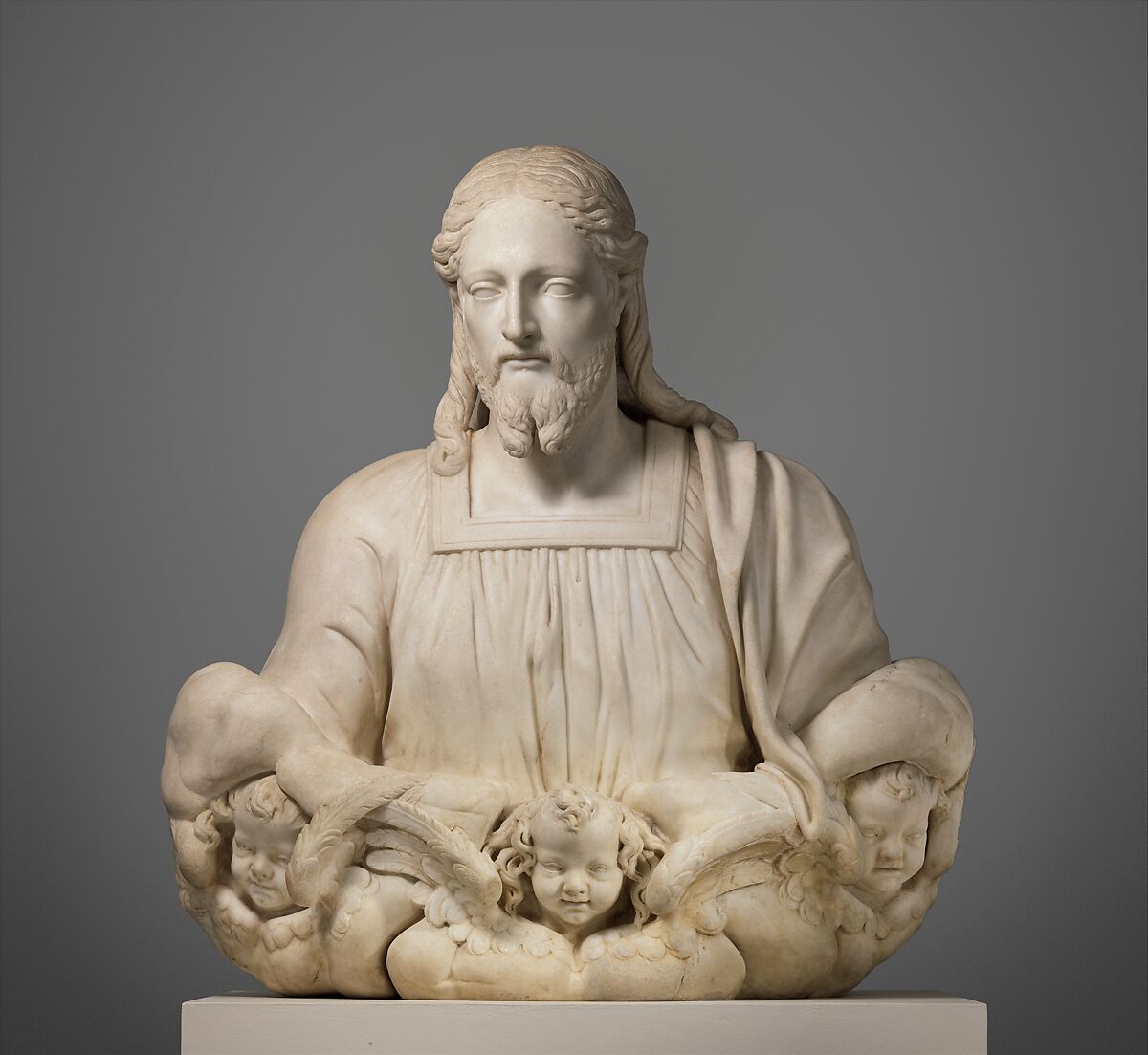 Christ the Redeemer, Antonio Novelli (Italian, Pisa 1600–1662 Florence), Carrara marble, Italian, Florence 