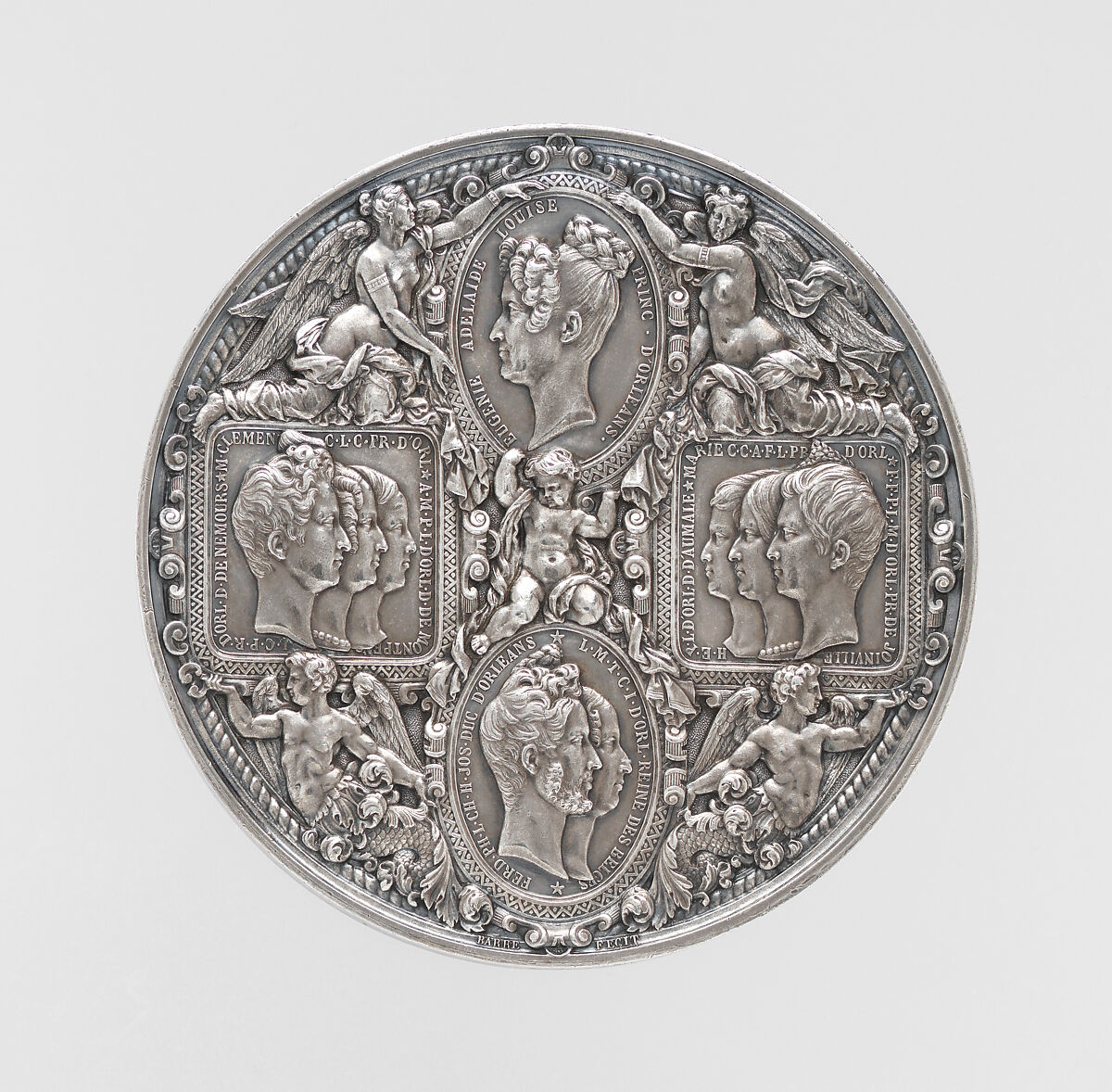 Commemoration of the visit of Louis-Philippe, Queen Marie-Amélie and the Royal children to the Mint, Jean-Jacques Barre (French, Paris 1793–1855 Paris), Silver, French