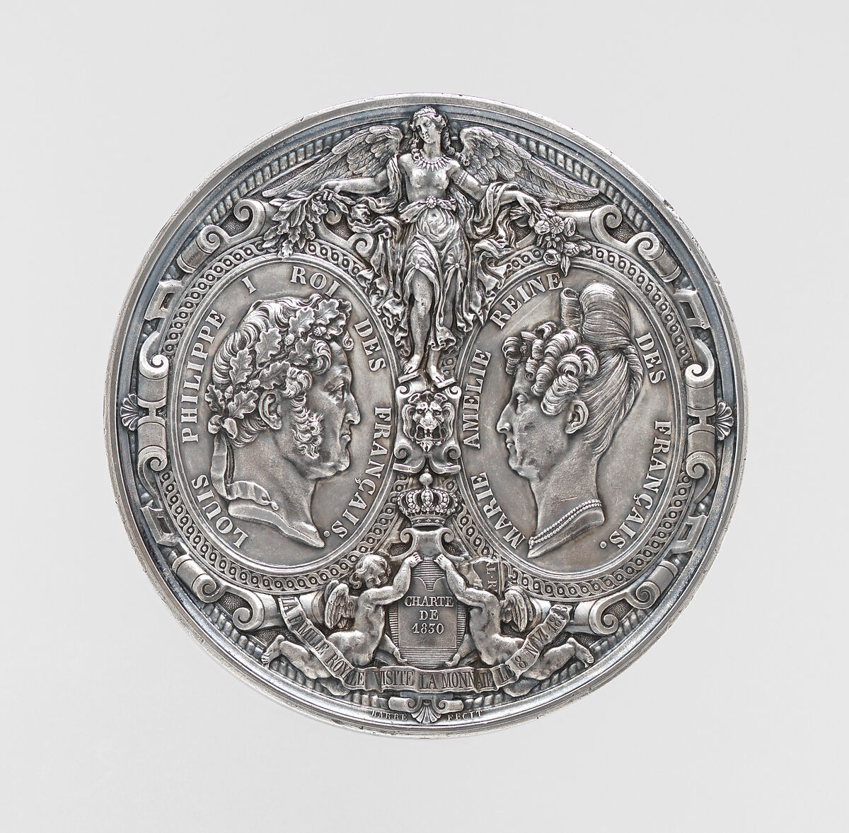 Commemoration of the visit of Louis-Philippe, Queen Marie-Amélie and the Royal children to the Mint, Jean-Jacques Barre (French, Paris 1793–1855 Paris), Silver, French 
