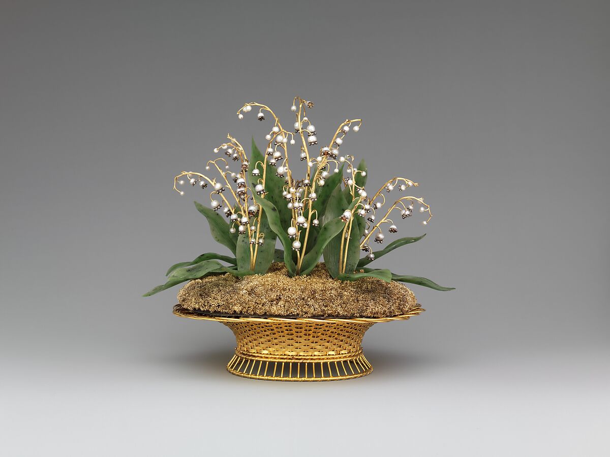 House of Carl Fabergé Imperial LiliesoftheValley Basket Russian, St. Petersburg The Met