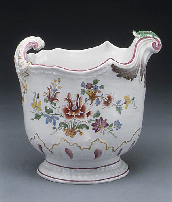 Wine bottle cooler (one of a pair), Doccia Porcelain Manufactory (Italian, 1737–1896), Tin-glazed hard-paste porcelain, Italian, Florence