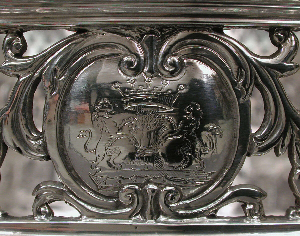 Basket, John Edwards II (British, active 1723–ca. 1753), Silver, silver plate, British, London