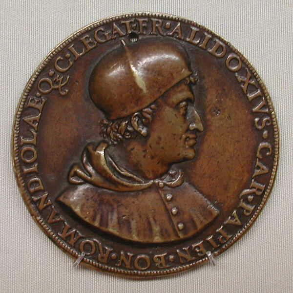 Cardinal Francesco degli Alidosi, Francesco Francia (Italian, Bologna ca. 1447–1517 Bologna), Bronze, Italian 