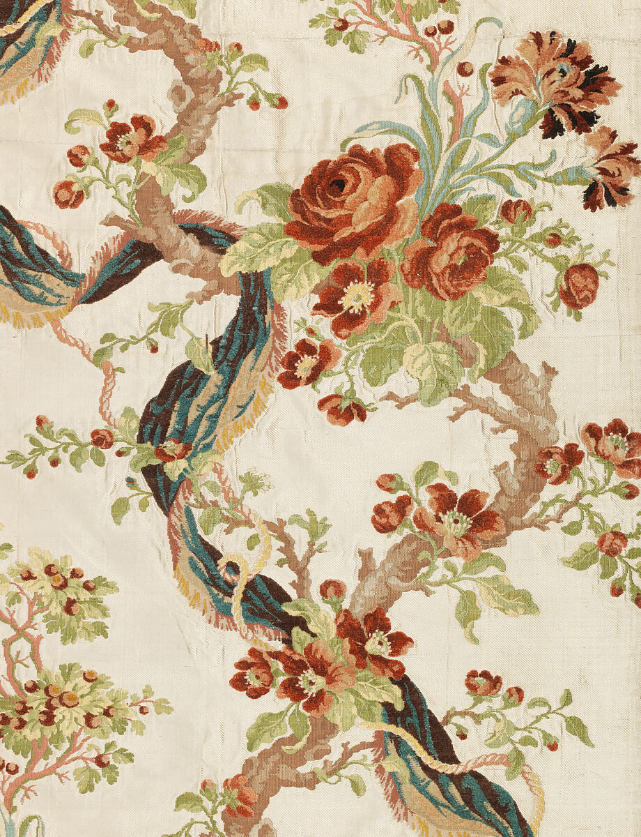 Length, Philippe de Lasalle (French, 1723–1804), Silk, brocaded lampas with twill foundation weave, French