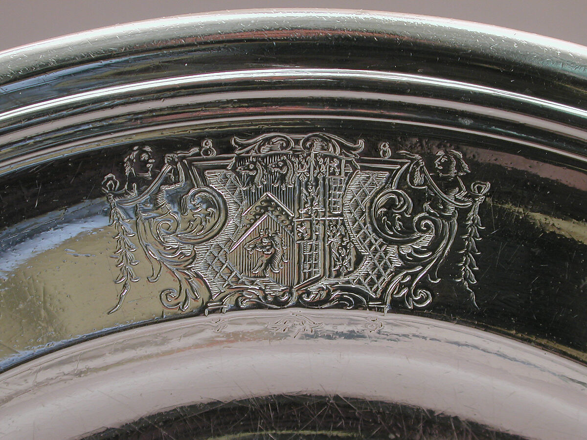 Plate (one of a set of twelve), Thomas Farren (British, active ca. 1707–d. 1743), Silver, British, London