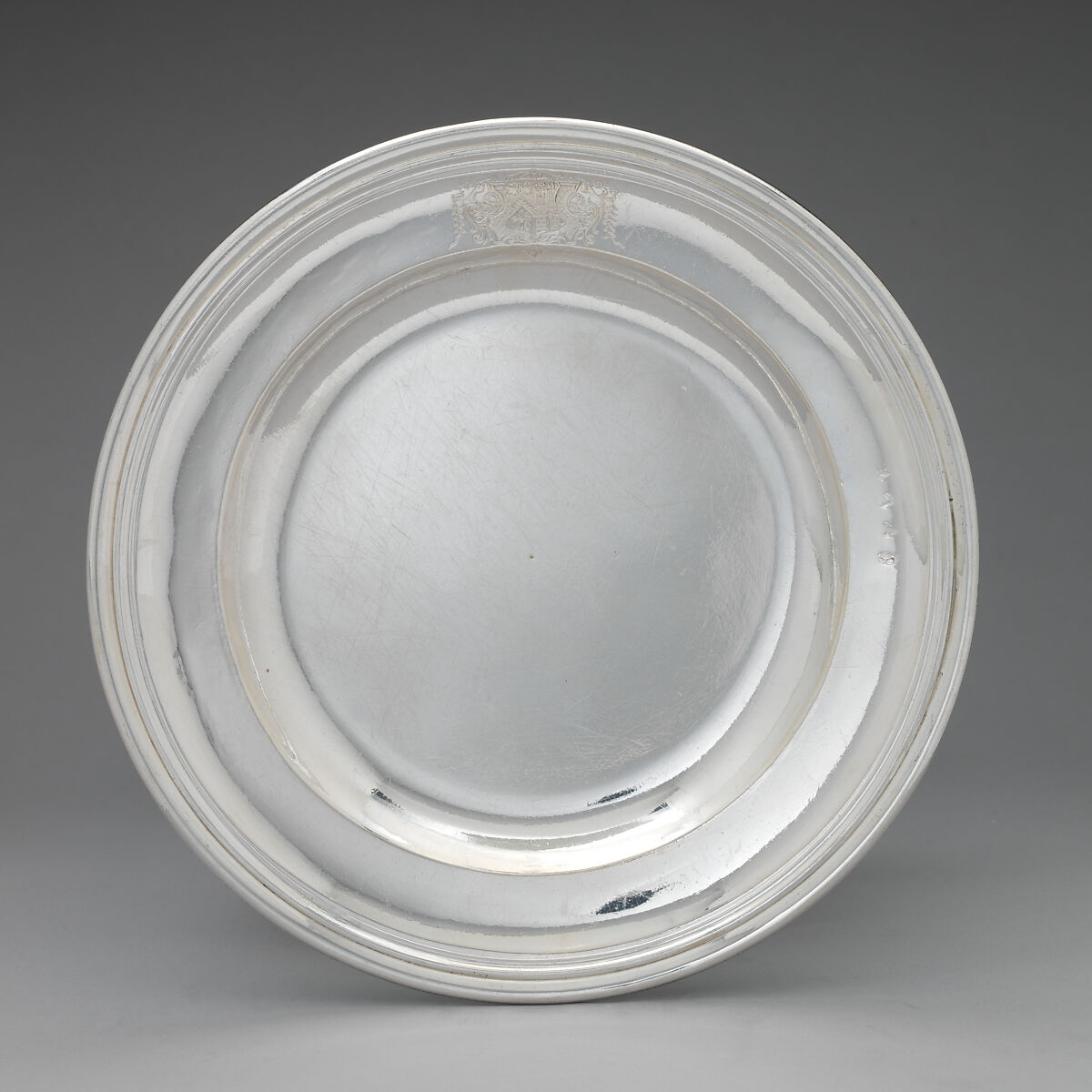 Plate (one of a set of twelve), Richard Bayley (British, active 1708–48), Silver, British, London 