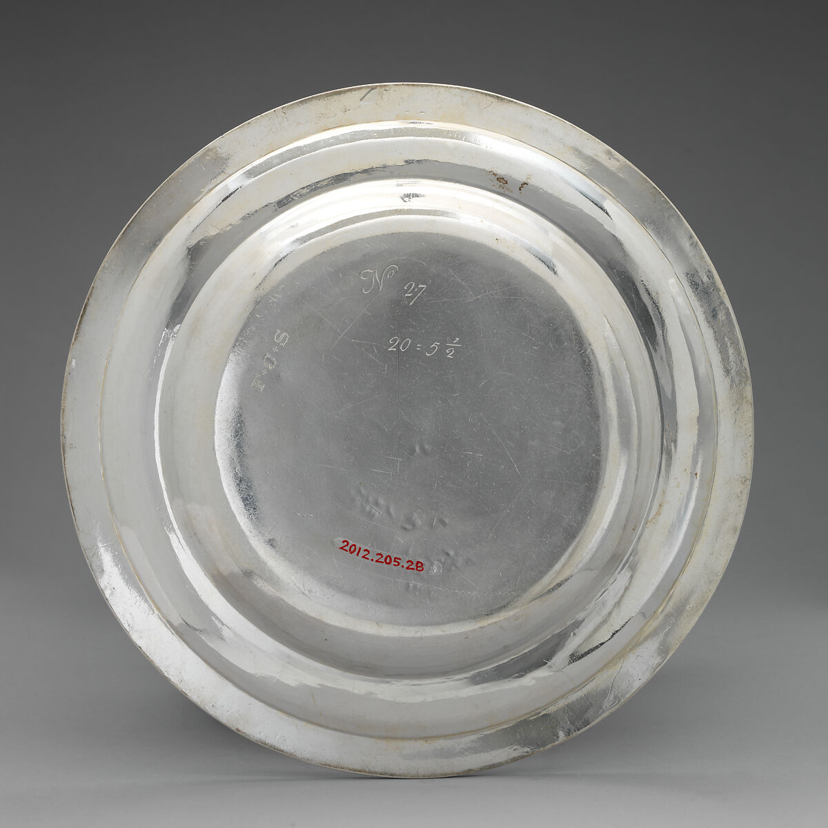 Plate (one of a set of twelve), Richard Bayley (British, active 1708–48), Silver, British, London