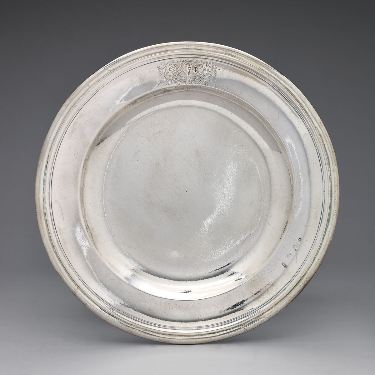Plate (one of a set of twelve), Richard Bayley (British, active 1708–48), Silver, British, London 