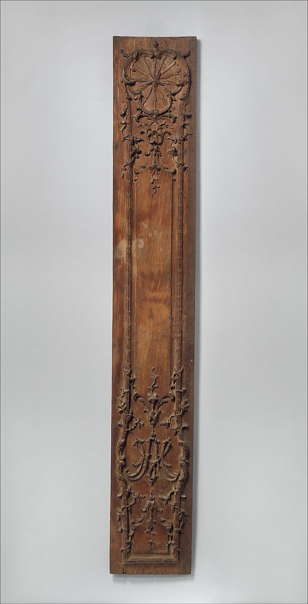 Panel (one of a pair), Carved oak, French 