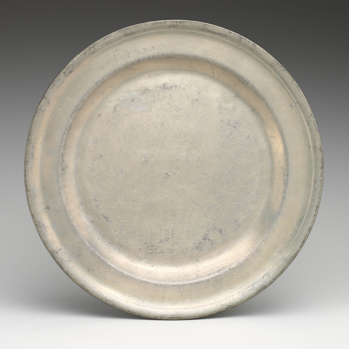Plate (part of a set), Robert L. Bush, Pewter, British, Bristol 
