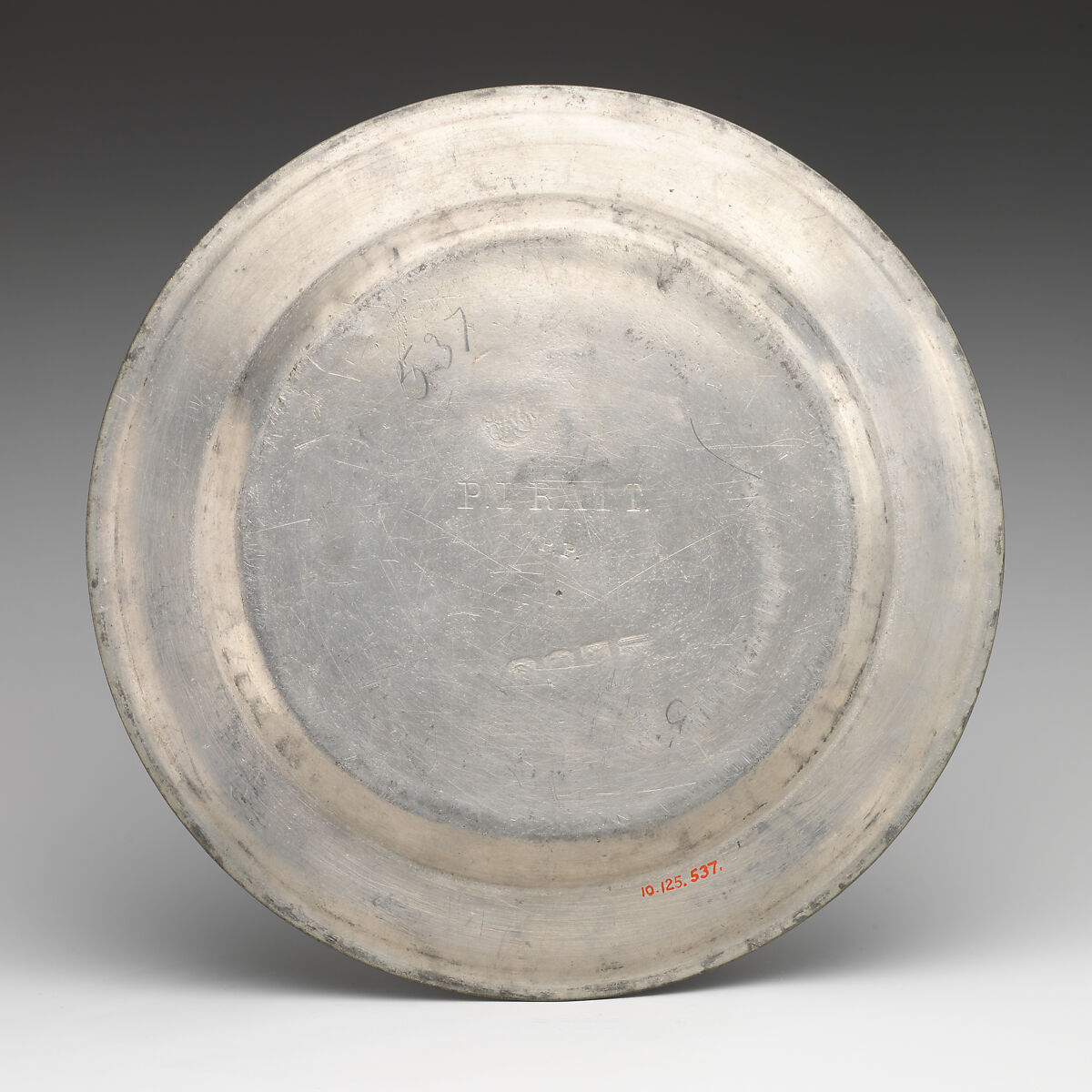 Plate (part of a set), Robert L. Bush, Pewter, British, Bristol