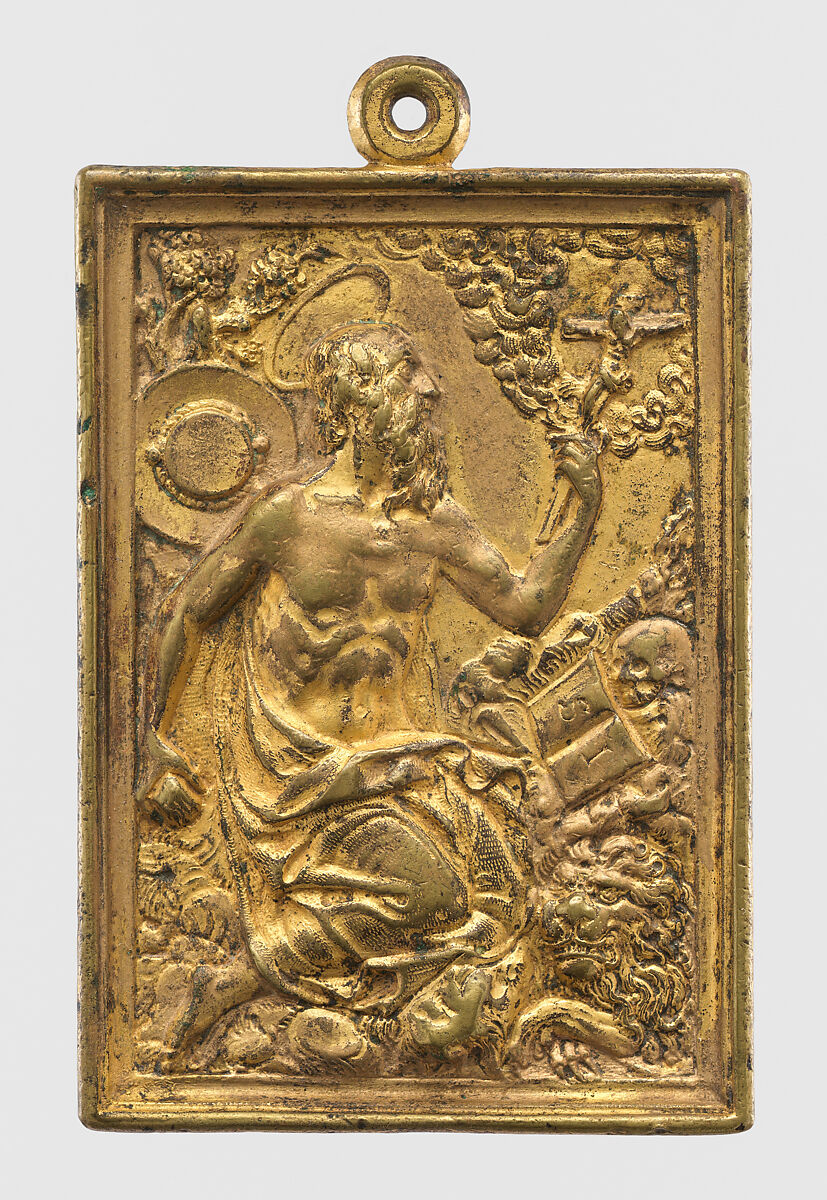 Saint Jerome, Gilt bronze, Spanish 