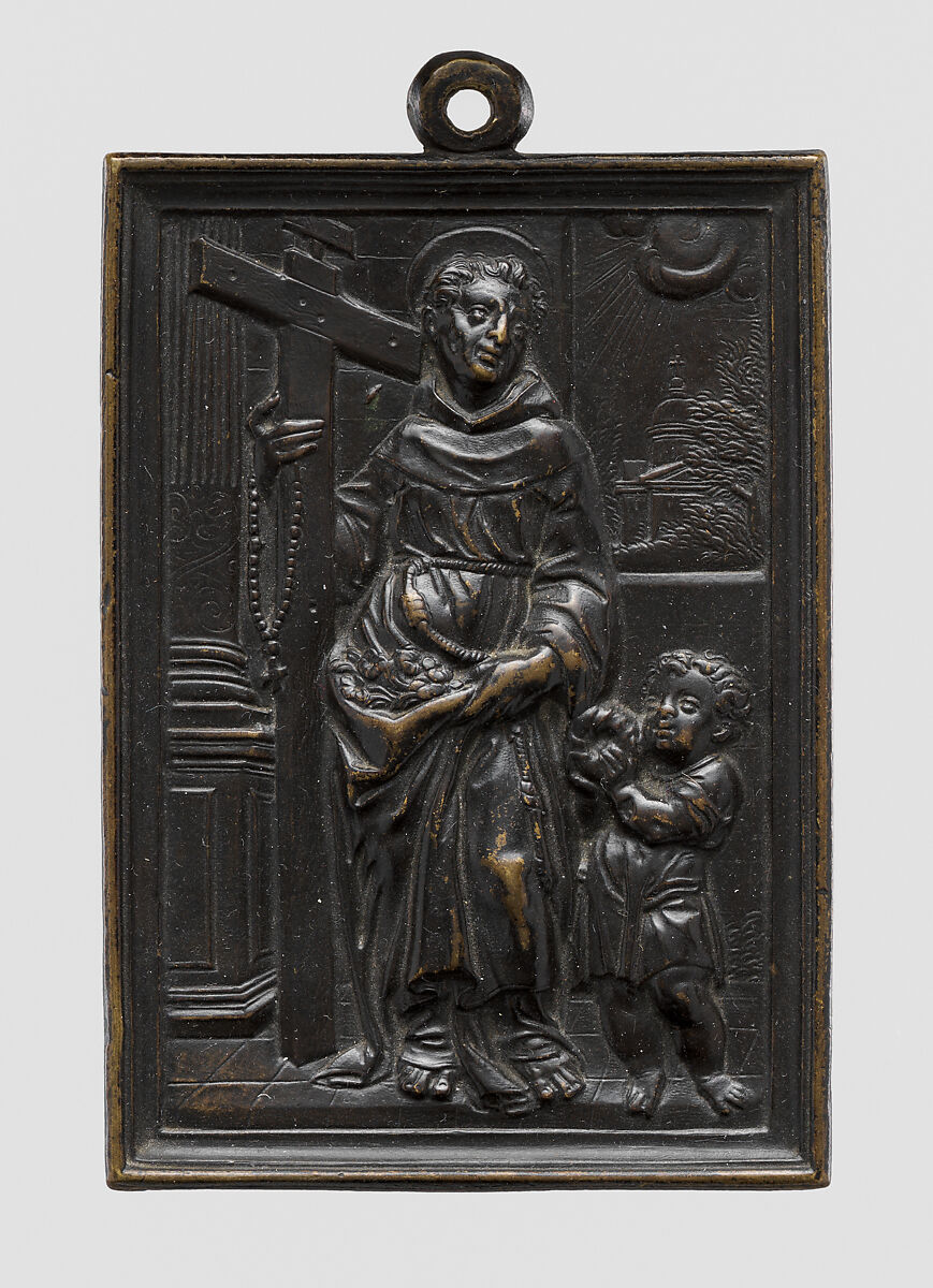 Saint Didacus, Bronze, black patina, Spanish 